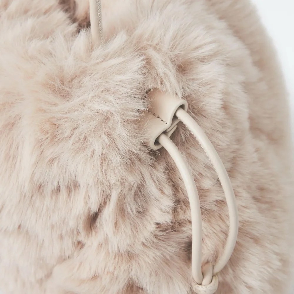 COS Cavatelli Mini Clutch Bag Faux Fur - Picture 2 of 5